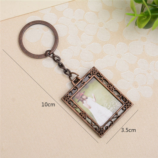 2 PCS Creative Metal Vintage Photo Frame(Square Keychain) by buy2fix