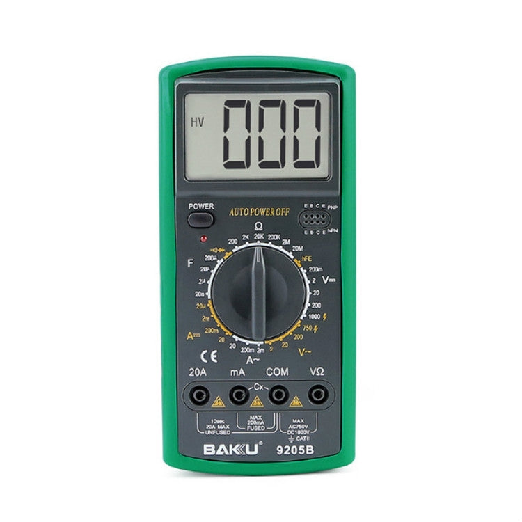 BAKU BK-9205B Measuring Capacitance Current Large Screen Display All-round Burn-proof Digital Multimeter - Consumer Electronics by BAKU | Online Shopping UK | buy2fix