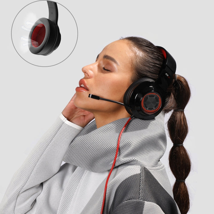 Edifier HECATE G4 Gaming Headeadphone Desktop Computer Listening Discrimination 7.1-channel Headset, Cable Length: 2.5m(Black Red) - Multimedia Headset by Edifier | Online Shopping UK | buy2fix