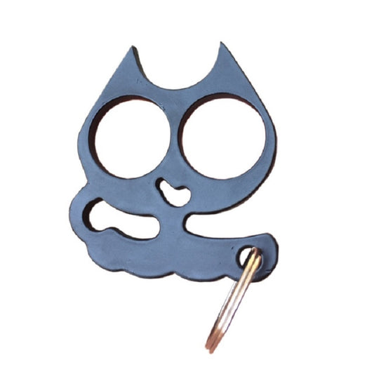 5 PCS Kitty Outdoor Metal Self-defense Keychain Outdoor Self-defense Window Breaking Tool, Size:0.45 × 5.3 × 6.1 cm(Black) by buy2fix