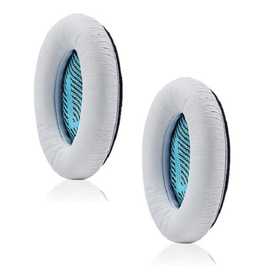2 PCS For BOSE QC15 / QC25 / QC35 Lambskin Leather Earphone Cover Earmuffs(White) by buy2fix