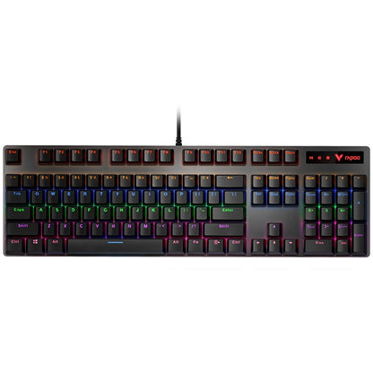 Rapoo V500 PRO Mixed Light 104 Keys Desktop Laptop Computer Game Esports Office Home Typing Wired Mechanical Keyboard(Tea Shaft) - Wired Keyboard by Rapoo | Online Shopping UK | buy2fix