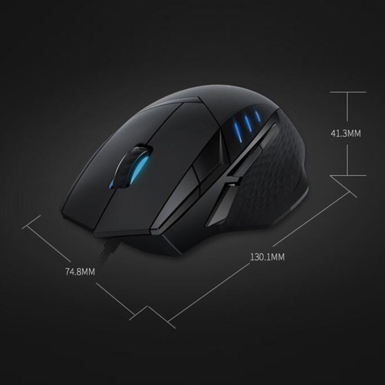 Rapoo VT300 6200 DPI 10 Programmable Buttons RGB Lighting System Gaming Wired Mouse(Black) - Wired Mice by Rapoo | Online Shopping UK | buy2fix