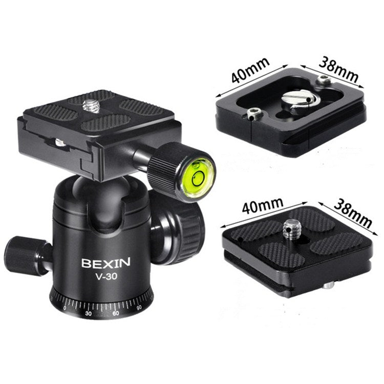 BEXIN 360 Degree Rotation Aluminum Alloy Tripod 30mm Ball Head with Quick Release Plate - Camera Accessories by BEXIN | Online Shopping UK | buy2fix