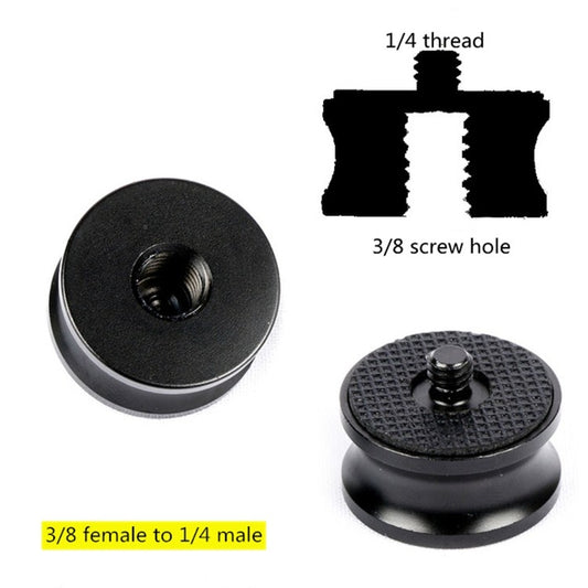 3 PCS 3/8 inch Female to 1/4 inch Male Screw Aluminum Alloy Adapter by BEXIN