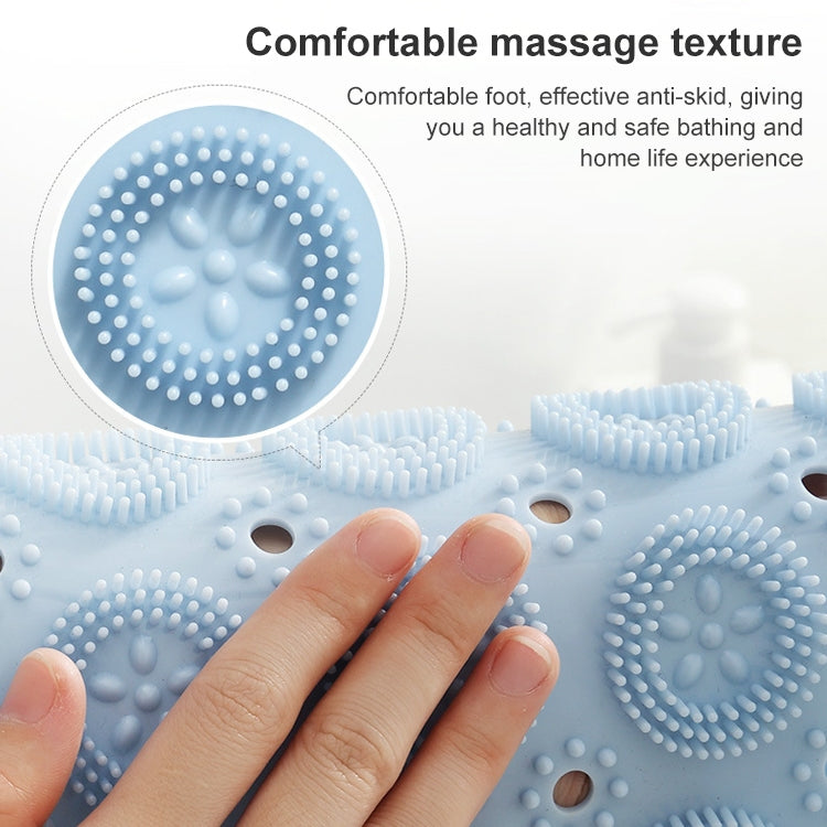 Bathroom Anti-slip Round Mat Suction Cup Massage Foot Pad(Blue) - Bath Mats by buy2fix | Online Shopping UK | buy2fix