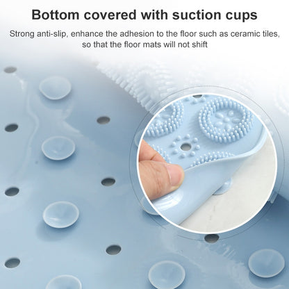 Bathroom Anti-slip Round Mat Suction Cup Massage Foot Pad(Gray) - Bath Mats by buy2fix | Online Shopping UK | buy2fix
