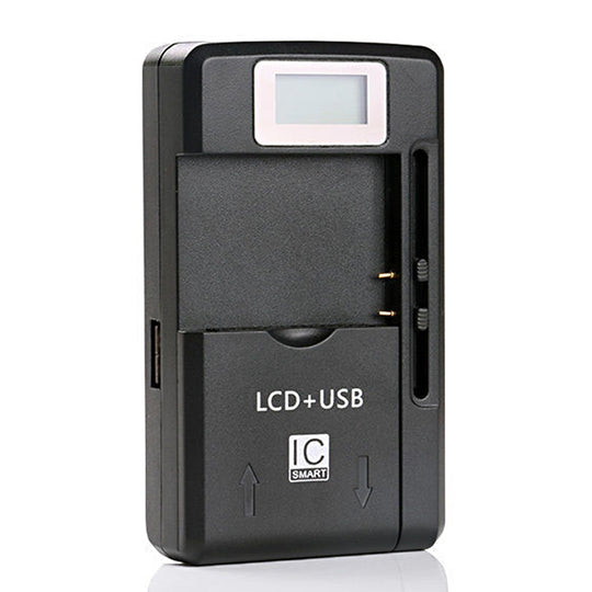 Chargeur de batterie universel pour téléphone portable avec sortie USB et écran LCD, prise américaine