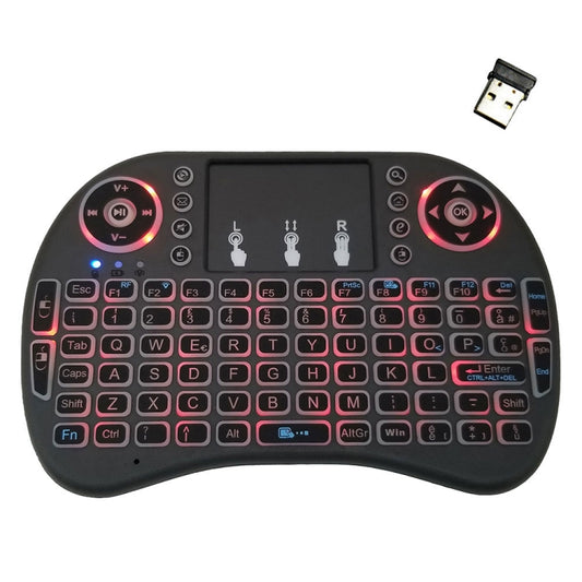 Support Language: Italy i8 Air Mouse Wireless Backlight Keyboard with Touchpad for Android TV Box & Smart TV & PC Tablet & Xbox360 & PS3 & HTPC/IPTV by buy2fix
