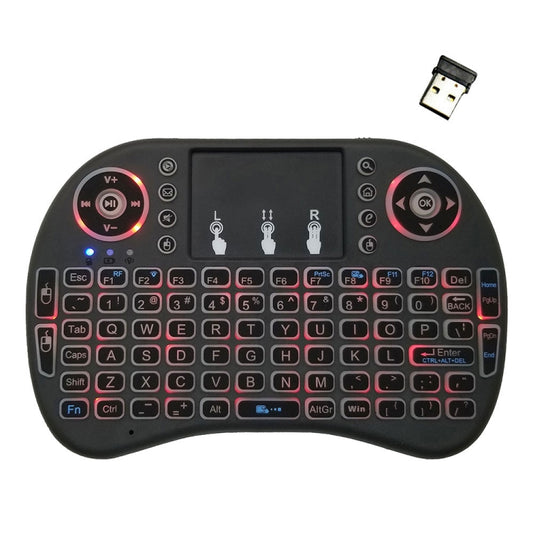Support Language: English i8 Air Mouse Wireless Backlight Keyboard with Touchpad for Android TV Box & Smart TV & PC Tablet & Xbox360 & PS3 & HTPC/IPTV by buy2fix