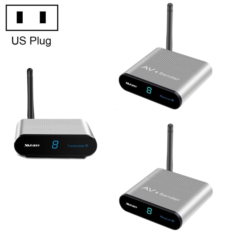 Measy AV530-2 5.8GHz Wireless Audio / Video Transmitter + 2 Receiver, Transmission Distance: 300m, US Plug - Set Top Box & Accessories by Measy | Online Shopping UK | buy2fix