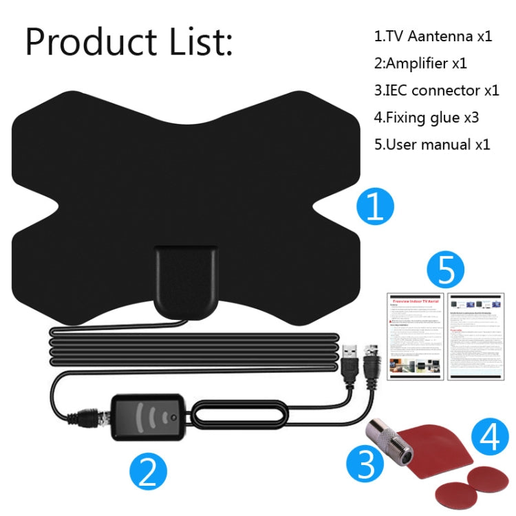 MYC-HDTV050 X Shield 25dB 4K HDTV Antenna, Reception Range: 150 Miles - Consumer Electronics by buy2fix | Online Shopping UK | buy2fix