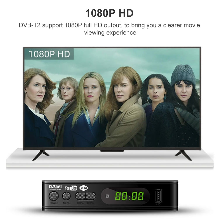 T15-T2 1080P Full HD DVB-TC/C Receiver Set-Top Box, US Plug - Consumer Electronics by buy2fix | Online Shopping UK | buy2fix