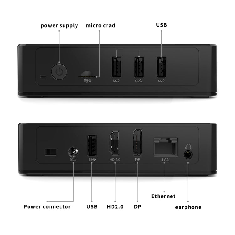 GMK KB3 Windows 11 / Linux System Mini PC, Intel Gemini Lake Refresh Processor J4125 Quad Core up to 2.7GHz, 8GB + 256GB, Support WiFi & Bluetooth, UK Plug - Windows Mini PCs by GMKtec | Online Shopping UK | buy2fix