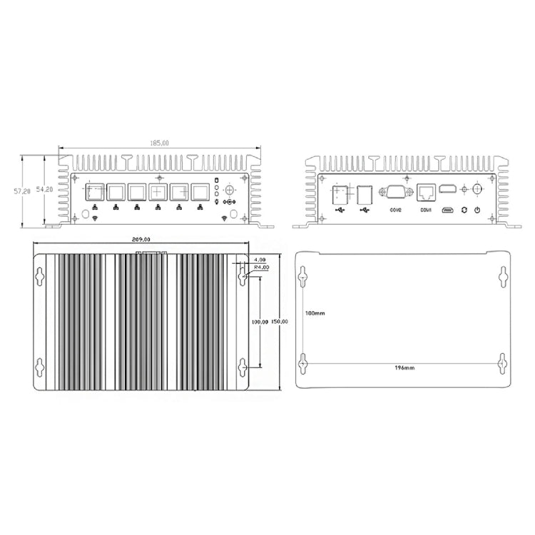 HYSTOU P09-6L Windows / Linux System Mini PC, Intel Celeron 3865U 2 Core 2 Threads up to 1.80GHz, Support mSATA, 4GB RAM DDR3 + 64GB SSD - Computer & Networking by HYSTOU | Online Shopping UK | buy2fix