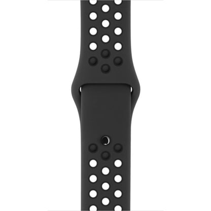 For Apple Watch Ultra 49mm&Watch Ultra 2 49mm / Series 10 46mm / 9&8&7 45mm / SE 3&SE 2&6&SE&5&4 44mm / 3&2&1 42mm Fashionable Classical Silicone Sport Watch Band (Black) by buy2fix