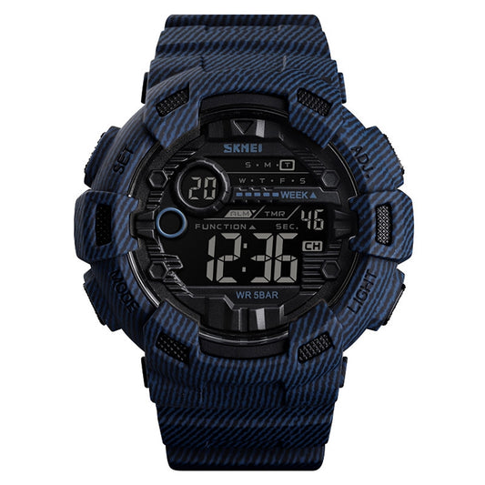 SKMEI 1472 Multifunctional Men Outdoor Sports Noctilucent Waterproof Didital Wrist Watch (Dark Blue) - Sport Watches by SKMEI | Online Shopping UK | buy2fix