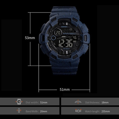 SKMEI 1472 Multifunctional Men Outdoor Sports Noctilucent Waterproof Didital Wrist Watch (Dark Blue) - Sport Watches by SKMEI | Online Shopping UK | buy2fix