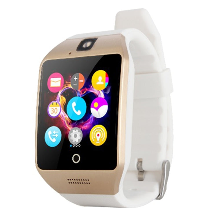 Q18S 1.54 inch IPS Screen MTK6260A Bluetooth 3.0 Smart Watch Phone, Pedometer / Sedentary Reminder / Sleeping Monitor  / Anti-Loss / Remote Camera / GSM / 0.3M Camera (White + Gold) - Smart Wear by buy2fix | Online Shopping UK | buy2fix