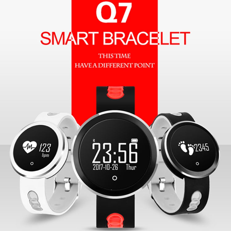 Q7 0.95 inch HD OLED Screen Display Bluetooth Smart Bracelet, IP68 Waterproof, Support Pedometer / Sedentary Reminder / Heart Rate Monitor / Sleep Monitor, Compatible with Android and iOS Phones(Red) - Smart Wear by buy2fix | Online Shopping UK | buy2fix