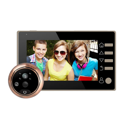 M4300D 4.3 inch TFT Color Display Screen 3.0MP Security Camera Video Smart Doorbell, Support TF Card (32GB Max) & Night Vision & Motion Detection (Gold) - Security by buy2fix | Online Shopping UK | buy2fix