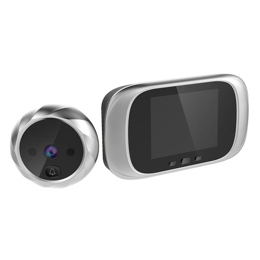 DD1 Smart Electronic Cat Eye Camera Doorbell with 2.8 inch LCD Screen, Support Infrared Night Vision(Silver) by buy2fix
