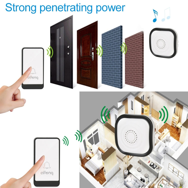 AITENG V029J Wireless Batteryless WIFI Doorbell, US Plug - Security by AITENG | Online Shopping UK | buy2fix