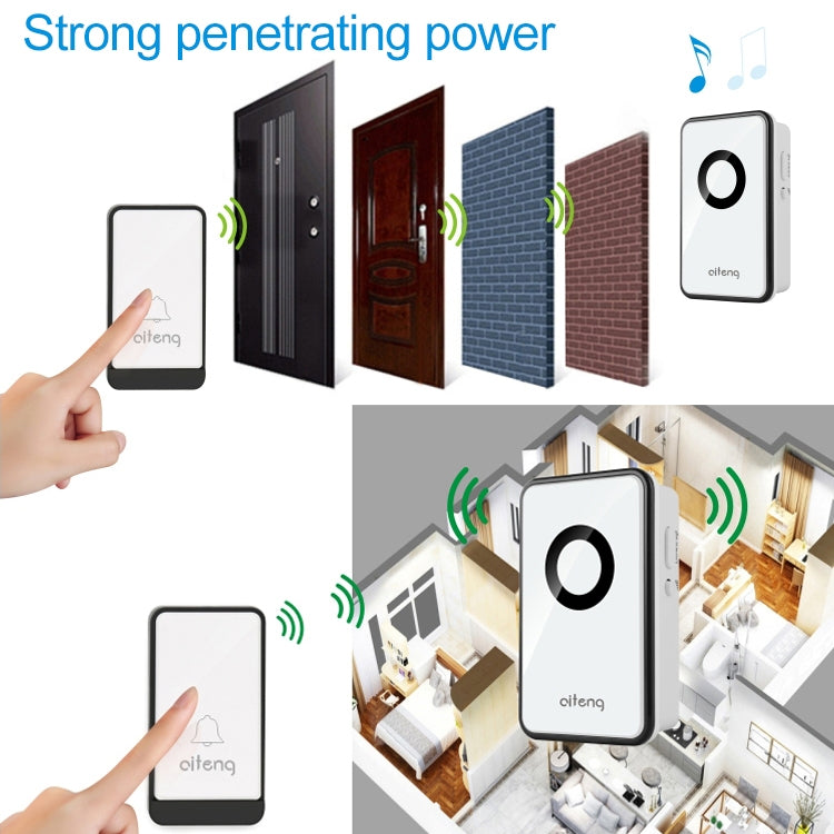 AITENG V018J Wireless Batteryless WIFI Doorbell, UK Plug - Security by AITENG | Online Shopping UK | buy2fix