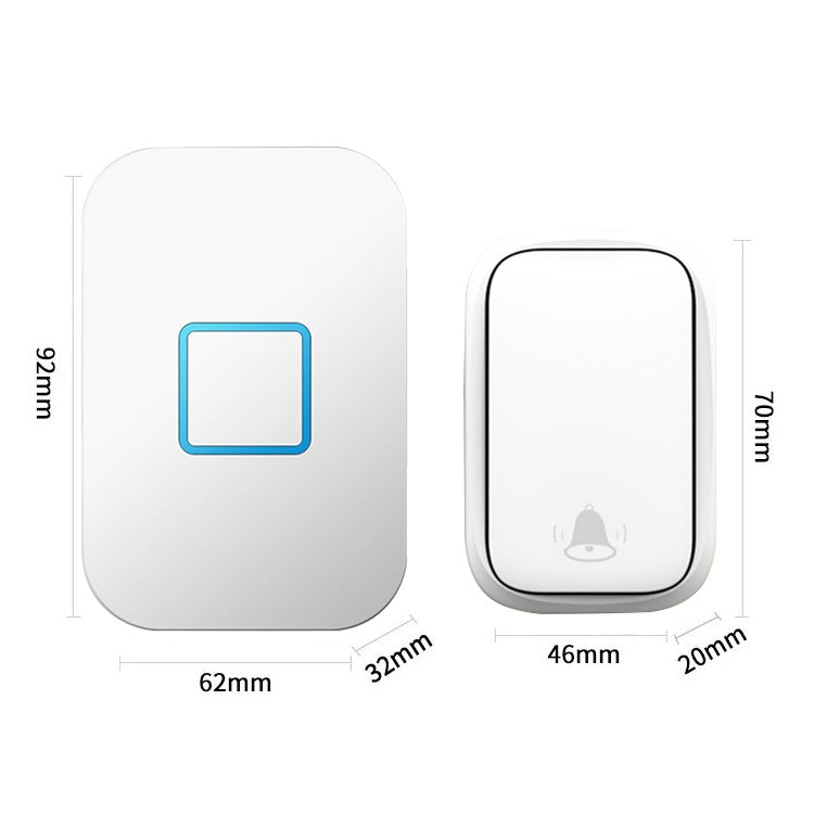 CACAZI FA88 Self-Powered Smart Home Wireless Doorbell, EU Plug(White) - Security by CACAZI | Online Shopping UK | buy2fix