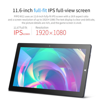 PiPO W11 2 in 1 Tablet PC, 11.6 inch, 8GB+128GB, Windows 10 System, Intel Gemini Lake N4120 Quad Core Up to 2.6GHz, with Keyboard & Stylus Pen, Support Dual Band WiFi & Bluetooth & Micro SD Card - PiPO by PiPo | Online Shopping UK | buy2fix