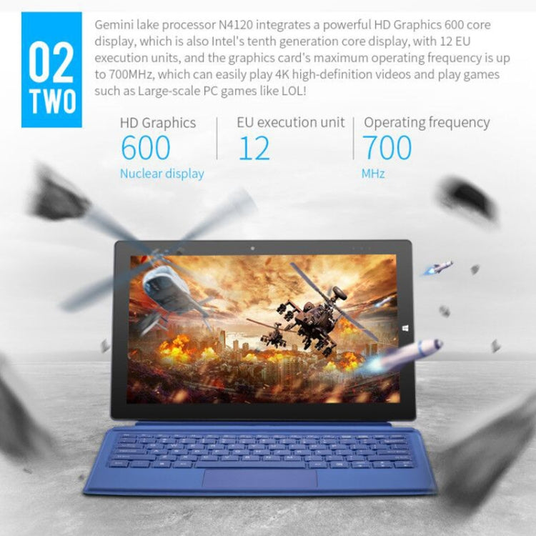 PiPO W11 2 in 1 Tablet PC, 11.6 inch, 8GB+128GB+512GB SSD, Windows 10, Intel Gemini Lake N4120 Quad Core Up to 2.6GHz, with Keyboard & Stylus Pen, Support Dual Band WiFi & Bluetooth & Micro SD Card - PiPO by PiPo | Online Shopping UK | buy2fix