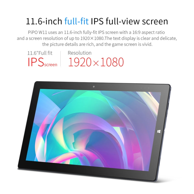 PiPO W11 2 in 1 Tablet PC, 11.6 inch, 8GB+128GB+256GB SSD, Windows 10, Intel Gemini Lake N4120 Quad Core Up to 2.6GHz, with Stylus Pen Not Included Keyboard, Support Dual Band WiFi & Bluetooth & Micro SD Card - PiPO by PiPo | Online Shopping UK | buy2fix