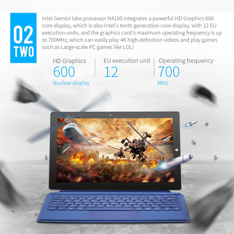 PiPO W11 2 in 1 Tablet PC, 11.6 inch, 8GB+128GB+512GB SSD, Windows 10, Intel Gemini Lake N4120 Quad Core Up to 2.6GHz, with Stylus Pen Not Included Keyboard, Support Dual Band WiFi & Bluetooth & Micro SD Card - PiPO by PiPo | Online Shopping UK | buy2fix