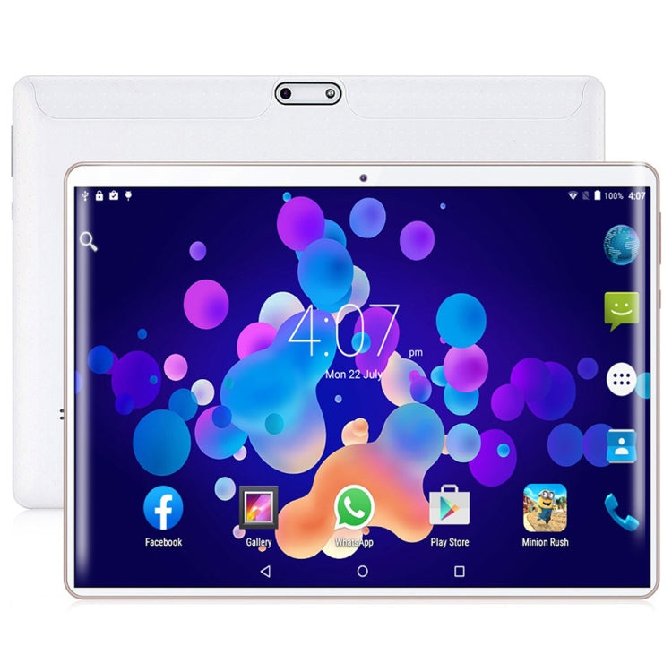 BDF K107 3G Phone Call Tablet PC, 10 inch, 2GB+32GB, Android 9.0, MTK8321 Octa Core, Support Dual SIM & Bluetooth & WiFi & GPS, EU Plug(White) - BDF by BDF | Online Shopping UK | buy2fix