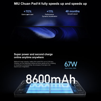 Xiaomi Pad 6 Pro, 11.0 inch, 8GB+128GB, MIUI 14 Qualcomm Snapdragon 8+ 4nm Octa Core up to 3.2GHz, 20MP HD Front Camera, 8600mAh Battery (Blue) - Other by Xiaomi | Online Shopping UK | buy2fix