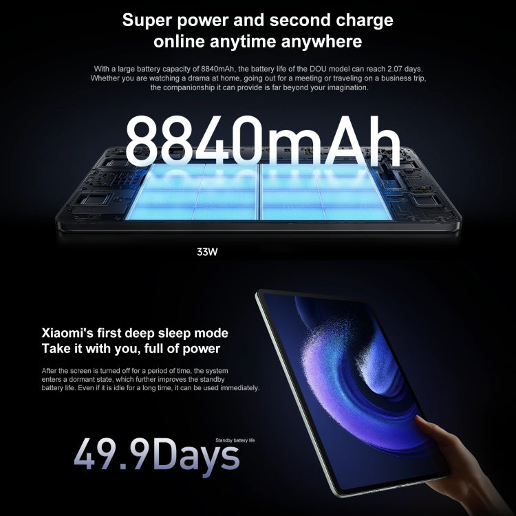 Xiaomi Pad 6, 11.0 inch, 8GB+128GB, MIUI 14 Qualcomm Snapdragon 870 7nm Octa Core up to 3.2GHz, 8840mAh Battery, Support BT, WiFi (Blue) - Other by Xiaomi | Online Shopping UK | buy2fix