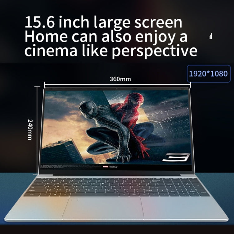 CENAVA F152 Notebook, 15.6 inch, 12GB+512GB, Fingerprint Unlock, Windows 10 Intel Celeron N5095 Quad Core 2.0GHz-2.9GHz, Support TF Card & Bluetooth & WiFi & HDMI, US Plug (Silver) - CENAVA by CENAVA | Online Shopping UK | buy2fix