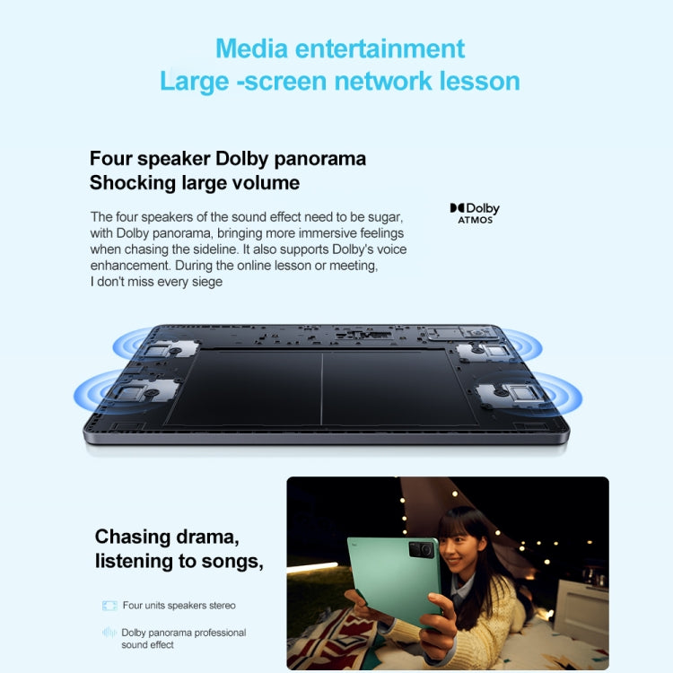 Xiaomi Redmi Pad, 10.6 inch, 4GB+128GB, MIUI Pad 13 OS MediaTek Helio G99 Octa Core up to 2.2GHz, 8000mAh Battery, Support BT WiFi, Not Support Google Play(Green) by Xiaomi