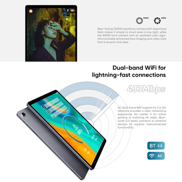 CHUWI HiPad Plus Tablet PC, 11 inch, 4GB+128GB, Android 10.0, MT8183 Octa Core up to 2.0GHz, Support Bluetooth & Dual Band WiFi & OTG & TF Card(Black) - CHUWI by CHUWI | Online Shopping UK | buy2fix