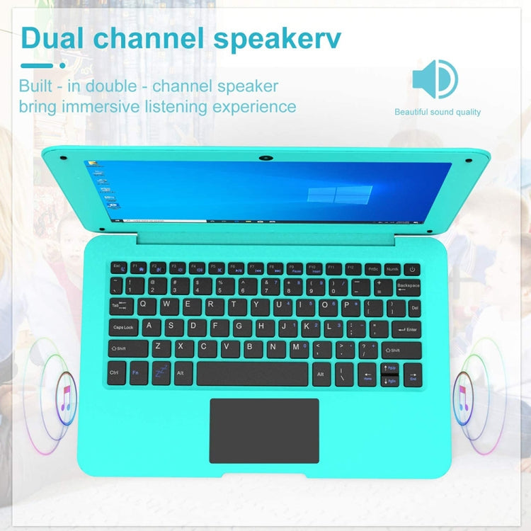 3350 10.1 inch Laptop, 3GB+32GB, Windows 10 OS, Intel Celeron N3350 Dual Core CPU 1.1Ghz-2.4Ghz, Support & Bluetooth & WiFi & HDMI, EU Plug(Blue) - Others by buy2fix | Online Shopping UK | buy2fix