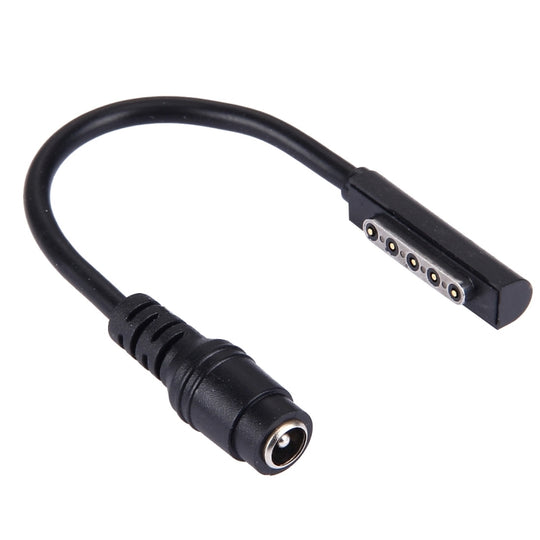 Câble de chargeur adaptateur secteur magnétique Microsoft 5 broches vers interfaces femelles 5,5x2,5 mm pour tablette Microsoft Surface RT / Pro 2 / Pro 1