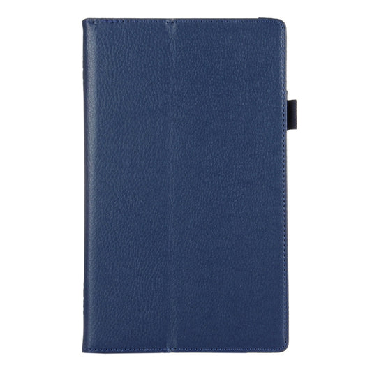For Amazon Kindle Fire HD8 (2017) Litchi Texture Horizontal Flip Leather Case with Holder(Dark Blue) by buy2fix