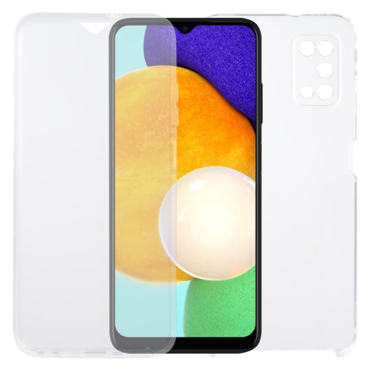 Pour Samsung Galaxy A03s PC + TPU Étui transparent ultra-mince double face tout compris