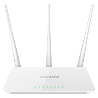 Tenda F3 Wireless 2.4GHz 300Mbps WiFi Router with 3*5dBi External Antennas(White) -  by Tenda | Online Shopping UK | buy2fix