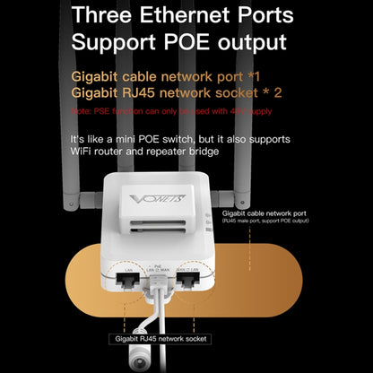 VONETS VAR600-H 600Mbps Wireless Bridge WiFi Repeater, With DC Adapter Set - Wireless Routers by VONETS | Online Shopping UK | buy2fix