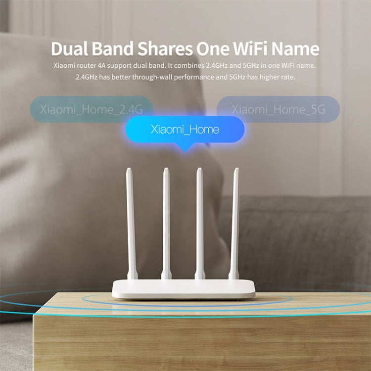 Original Xiaomi WiFi Router 4A Smart APP Control AC1200 1167Mbps 64MB 2.4GHz & 5GHz Wireless Router Repeater with 4 Antennas, Support Web & Android & iOS, US Plug(White) - Wireless Routers by Xiaomi | Online Shopping UK | buy2fix