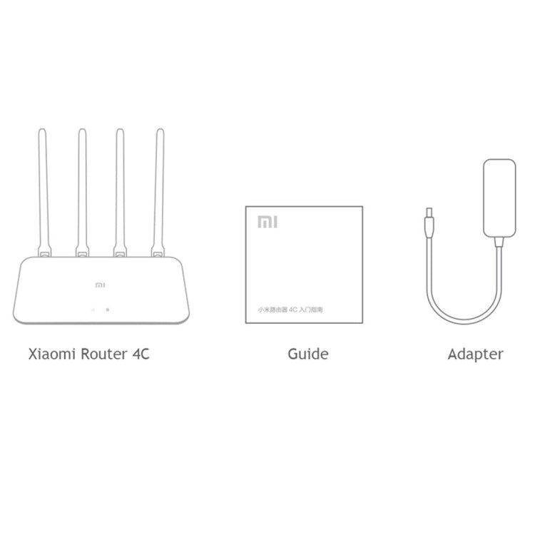 Original Xiaomi Mi WiFi Router 4C Smart APP Control 300Mbps 2.4GHz Wireless Router Repeater with 4 Antennas, Support Web & Android & iOS, US Plug(White) -  by Xiaomi | Online Shopping UK | buy2fix