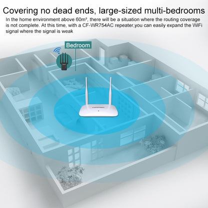 COMFAST CF-WR754AC 1200Mbps Dual-band Wireless WIFI Signal Amplifier Repeater Booster Network Router with 4 Antennas - Broadband Amplifiers by COMFAST | Online Shopping UK | buy2fix