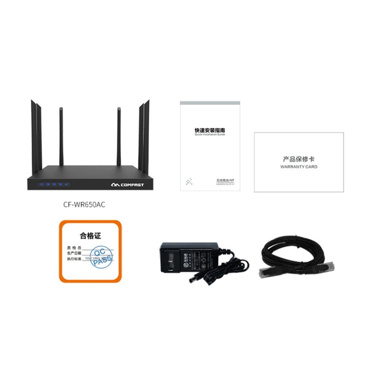 COMFAST CF-WR650AC 1750Mbps Dual-band Household Signal Amplifier Wireless Router Repeater WIFI Base Station - Wireless Routers by COMFAST | Online Shopping UK | buy2fix