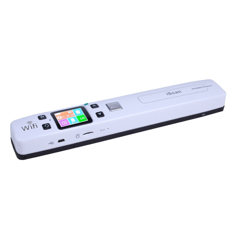 iScan02 WiFi Double Roller Mobile Document Portable Handheld Scanner with LED Display,  Support 1050DPI  / 600DPI  / 300DPI  / PDF / JPG / TF(White) - Consumer Electronics by buy2fix | Online Shopping UK | buy2fix